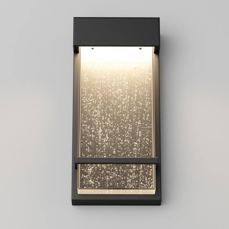 Luz de garaje y porche integrada con LED moderna Artika Skyler Black de 3 CCT con cableado duro, estilo linterna de pared - OUT-SK