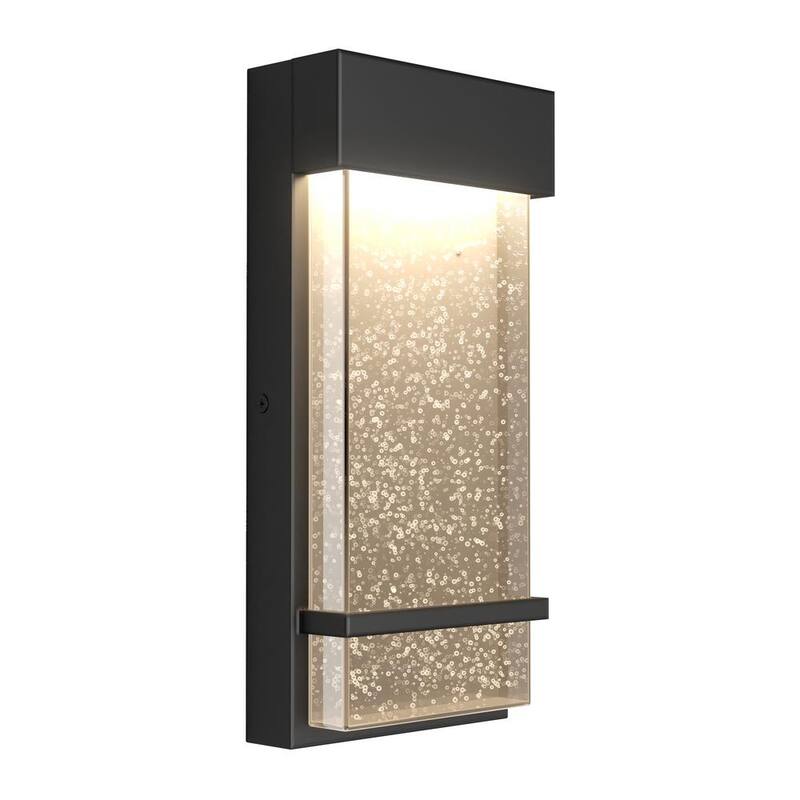 Luz de garaje y porche integrada con LED moderna Artika Skyler Black de 3 CCT con cableado duro, estilo linterna de pared - OUT-SK