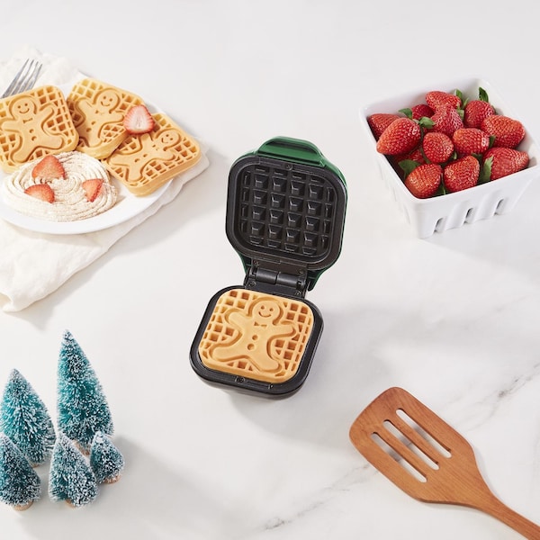 Rise By Dash 1 waffle Green Aluminum Waffle Maker - RMWG001GBEG06