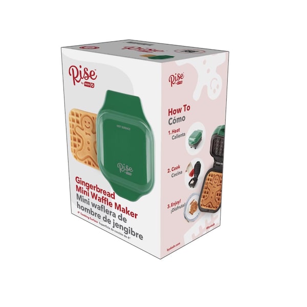 Rise By Dash 1 waffle Green Aluminum Waffle Maker - RMWG001GBEG06
