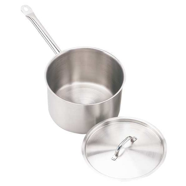Crestware Sauce Pan w/Cover, 5 qt, 9-1/2 In., SS - SSPAN5WC