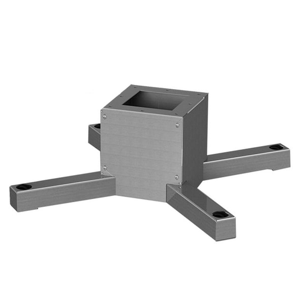Saginaw Control & Engineering Pedestal Base, 8.63 in. H x 21-3/4 in. W x 21-3/4 in. L, 304 Stainless Steel - SCE-24PEBASESS