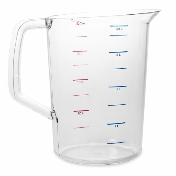 Rubbermaid Commercial Polycarbonate Measuring Cup, 4 Quarts - FG321800CLR