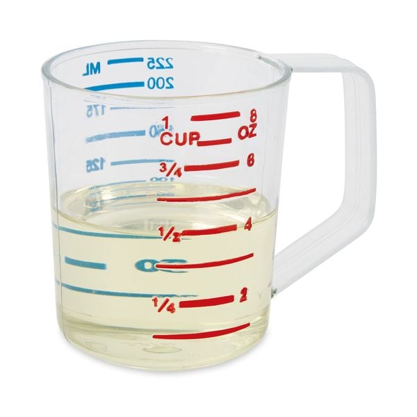 Rubbermaid Commercial Polycarbonate Measuring Cup, 1 Cup, Clear - FG321000CLR
