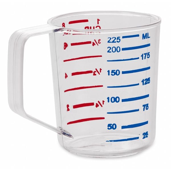 Rubbermaid Commercial Polycarbonate Measuring Cup, 1 Cup, Clear - FG321000CLR