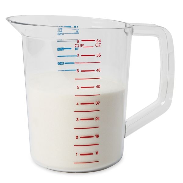 Rubbermaid Commercial Polycarbonate Measuring Cup, 2 Quarts - FG321700CLR
