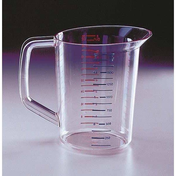 Rubbermaid Commercial Polycarbonate Measuring Cup, 2 Quarts - FG321700CLR