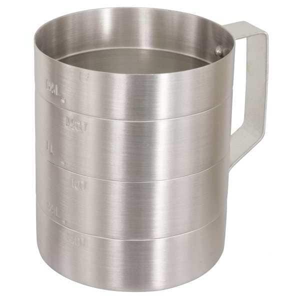 Crestware Measuring Cup, Aluminum, 1 qt. Dry - MEA01D