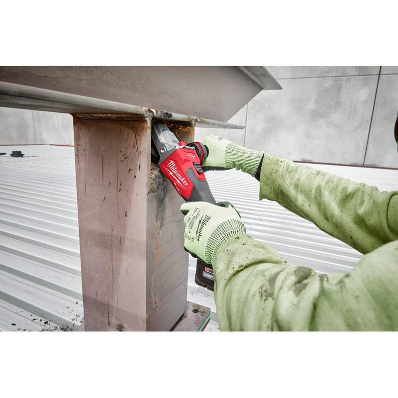 Rectificadora de freno de cabeza plana Milwaukee M18 FUEL de 18V de iones de litio sin escobillas inalámbrica con interruptor deslizante y bloqueo con batería de 6.0 Ah - 2887-20-48-11-1865