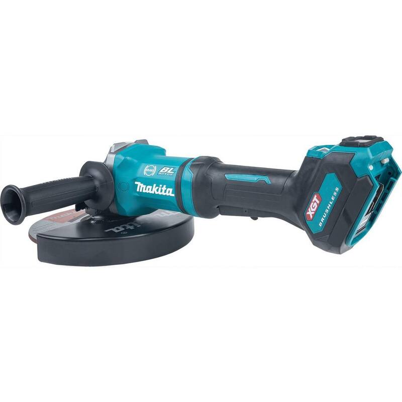 Amoladora angular inalámbrica Makita 40V Max XGT sin escobillas 7/9 pulgadas con interruptor de paleta, freno eléctrico, AWS (herramienta solamente) - GAG10Z