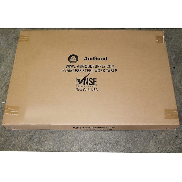 Amgood 18in X 48in Stainless Steel Double-Tier Shelf - AMG DOS-1848