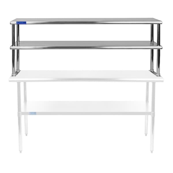 Amgood 18in X 72in Stainless Steel Double-Tier Shelf - AMG DOS-1872