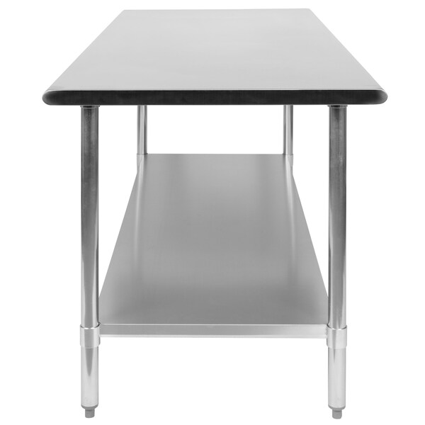 Flash Furniture 72"W Stainless 18 Gauge Work Table - Undershelf - NH-WT-3072-GG