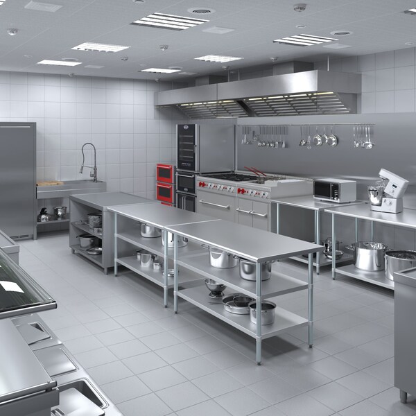 Amgood 30x60 Prep Table with Stainless Steel Top and 2 Shelves - AMG WT-3060-2SH