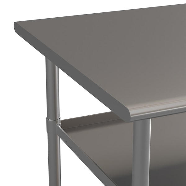 Flash Furniture 72 x 30 Stainless Steel Work Table-2 Undershelves - NH-WT-GU-3072-GG