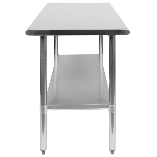 Flash Furniture 60"W Stainless 18 Gauge Work Table - Undershelf - NH-WT-2460-GG