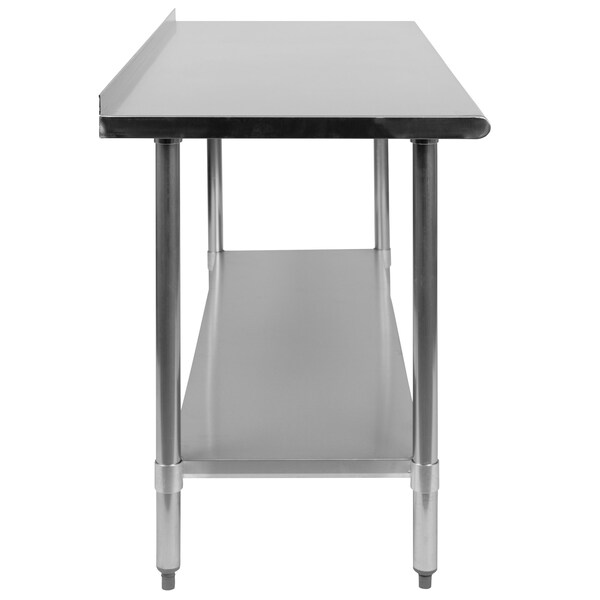 Flash Furniture 60"W Stainless 18 Gauge Work Table - Undershelf - NH-WT-2460BSP-GG