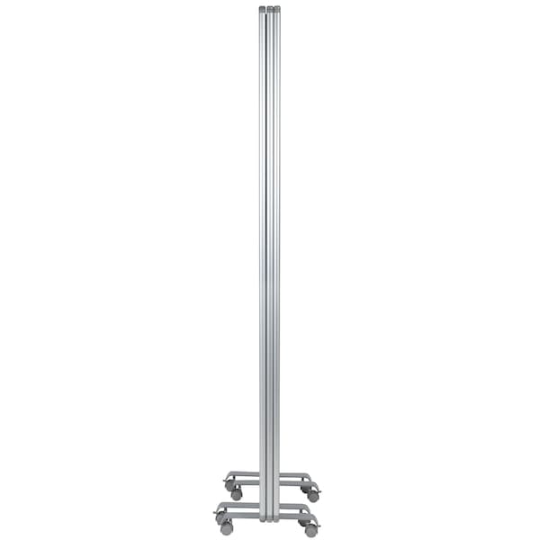 Flash Furniture Transparent Mobile Partition, 72"H x 36"L - BR-PTT001-3-AC-90183-GG