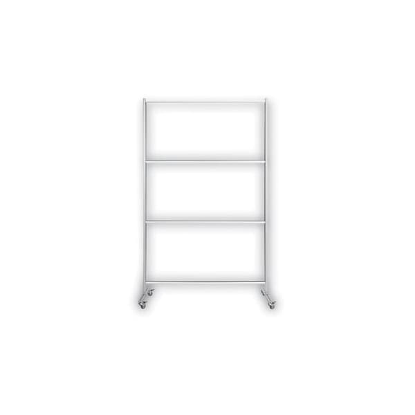 Bi-Silque MasterVisi, PROTECTOR SERIES MOBILE GLASS PANEL DIVIDER, 80.3 X 22 X 50, CLEAR/ALUMINUM - DSP273046