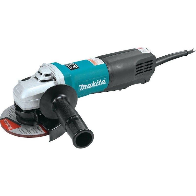 Makita 13 Amperios 5 pulgadas Sistema Super Joint con interruptor de paleta de alta potencia Amoladora Angular con cable - 9565PCV