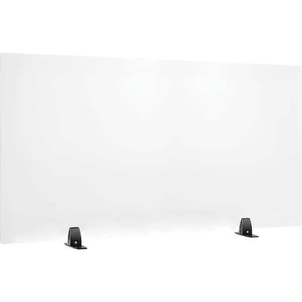 Interion By Global Industrial 48W x 24H Freestanding Clear Desk Divider - 695844