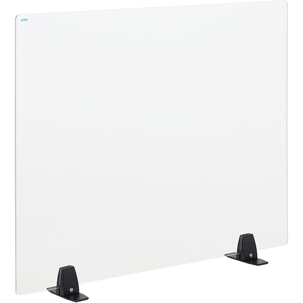 Global Industrial Interion Freestanding Clear Desk Divider, 30W x 24H - 695951
