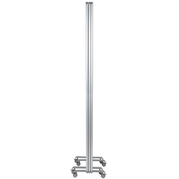 Flash Furniture Transparent Mobile Partition, 72"H x 24"L - BR-PTT001-3-AC-60183-GG