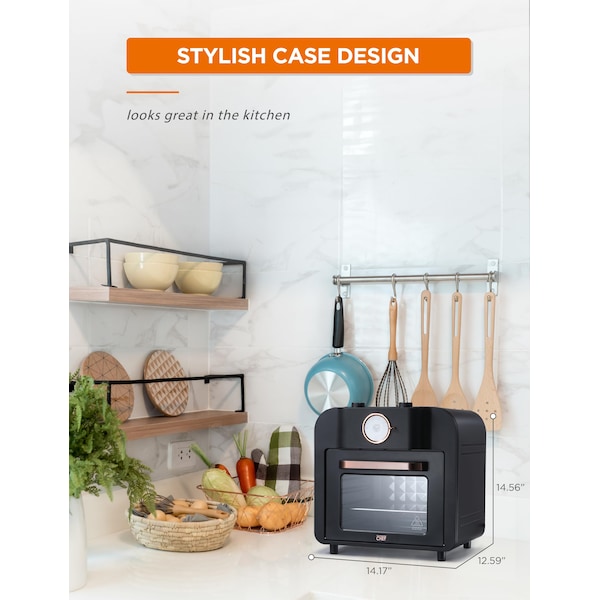 Commercial Chef Air Fryer Multi-Oven, 17-QT Multifunctional & Multi Level Air Fryer, 1500 Watt Air Fryer Oven - CHMO17B