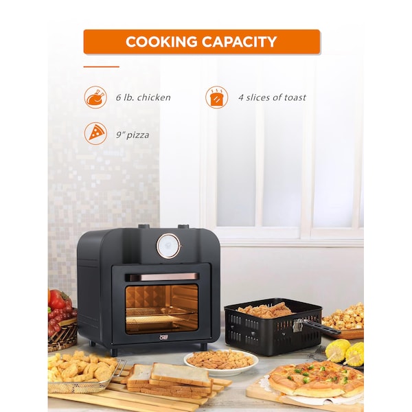 Commercial Chef Air Fryer Multi-Oven, 17-QT Multifunctional & Multi Level Air Fryer, 1500 Watt Air Fryer Oven - CHMO17B