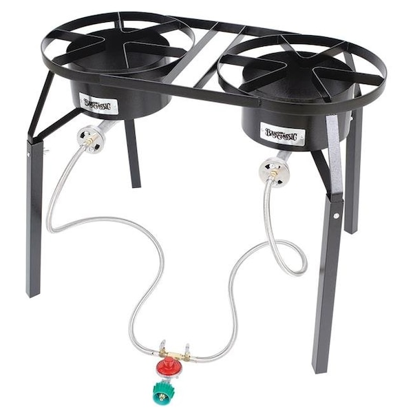 Bayou Classic Bayou Classic DB250 Dual Burner Gas Cooker with Ext. Legs - DB250