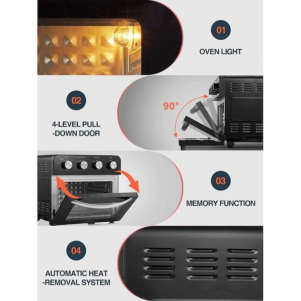 Aicook 24QT AIR FRYER OVEN-BLACK - FM9015