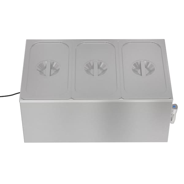 Koolmore Commercial Bain Marie Countertop Food Warmer, Soup Station, and Buffet Table Server - CFW-3T