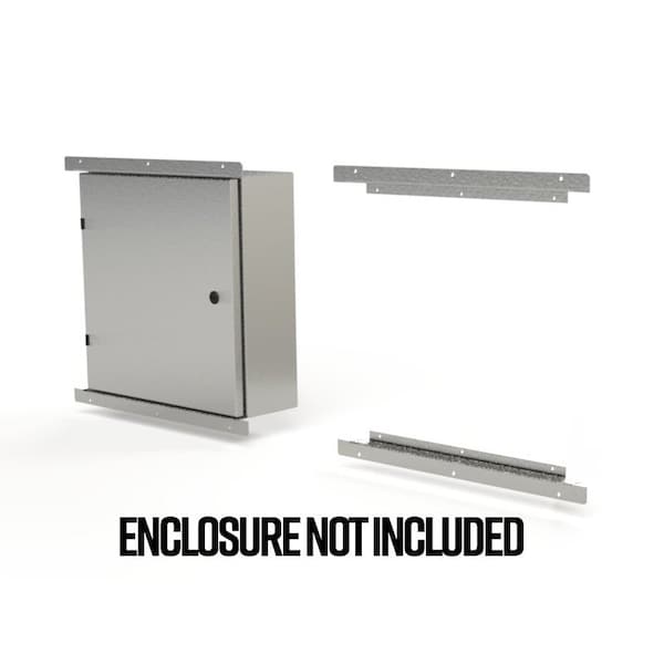 Saginaw Control & Engineering Flush Mount Frame, 2.10 in. H x 23 in. W x 1.08 in. L, 316 Stainless Steel - SCE-ELFM20WSS