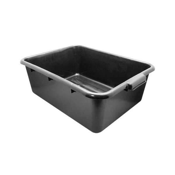 Winco 21 1/2 in x 15 3/4 in x 7 in Black Bus Box - PL-7K