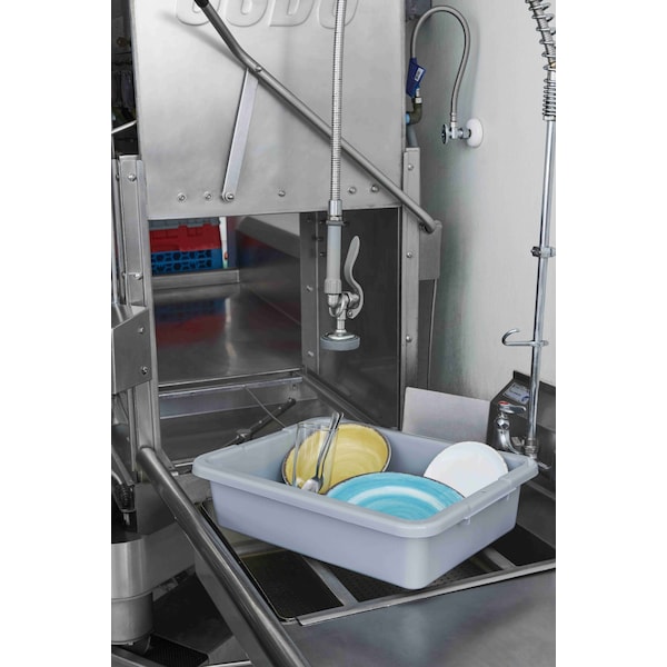 Rubbermaid Commercial Bus/Utility Box, 17.3 in. x 7 in. x 21.5 in., Gray - FG335192GRAY