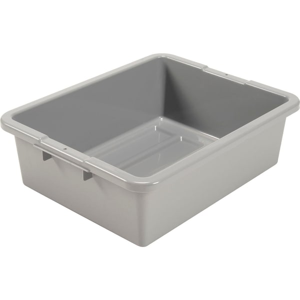 Global Industrial NSF Plastic Bus Tub, 21-1/2L x 17-3/4W x 7H, Gray - 493683GY