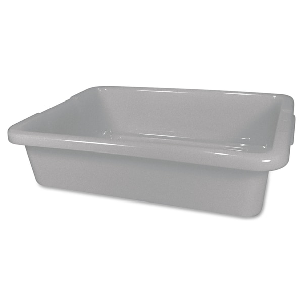 Rubbermaid Commercial Bus/Utility Tote, 20 x 15 x 5, Gray - FG334900GRAY