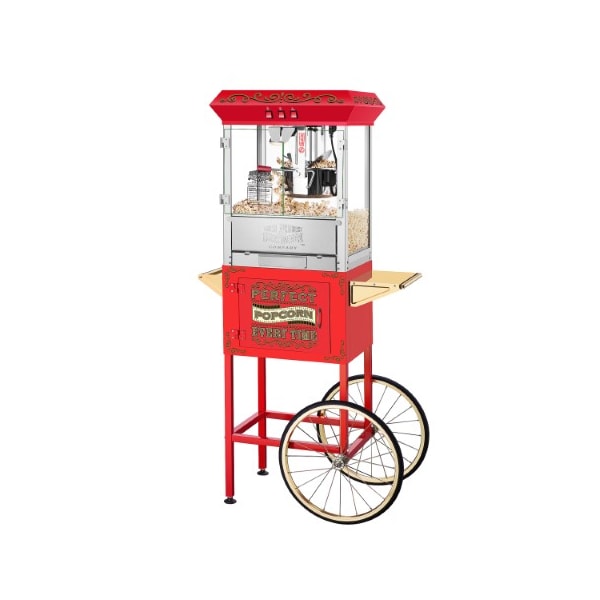 Great Northern Popcorn Great Northern Popcorn 10-Ounce Perfect Machine Electric Countertop Popcorn Maker and Cart, Red - 721652CXU