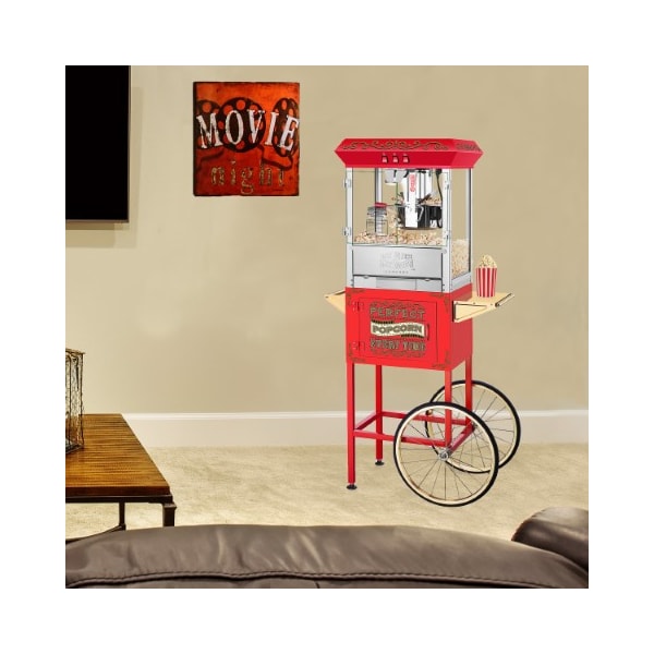 Great Northern Popcorn Great Northern Popcorn 10-Ounce Perfect Machine Electric Countertop Popcorn Maker and Cart, Red - 721652CXU