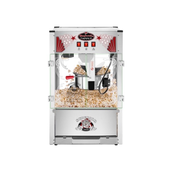 Superior Popcorn Co Majestic Countertop Popcorn Machine, Extra Large Movie Theater Style Popper, 16oz Kettle, and Deck - 128391XJE