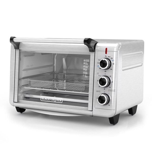 Black & Decker BlackDecker Crisp 'N Bake Stainless Steel BlackSilver 6 slot Toaster Oven wAir Fry 112 in H X 1 - TO3215SS