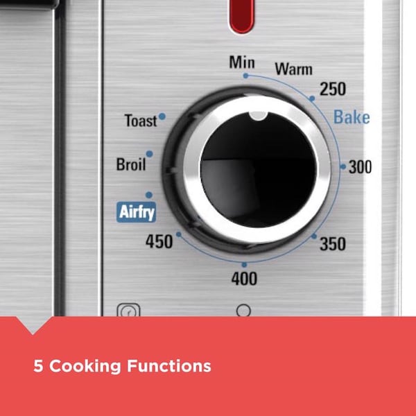 Black & Decker BlackDecker Crisp 'N Bake Stainless Steel BlackSilver 6 slot Toaster Oven wAir Fry 112 in H X 1 - TO3215SS
