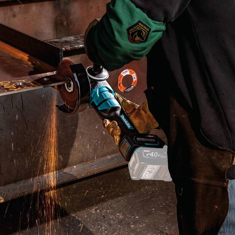 Amoladora angular inalámbrica Makita 40-Volt Maximum XGT sin escobillas de 4-1/2/6 pulgadas con interruptor de paleta, freno eléctrico, herramienta únicamente - GAG14Z