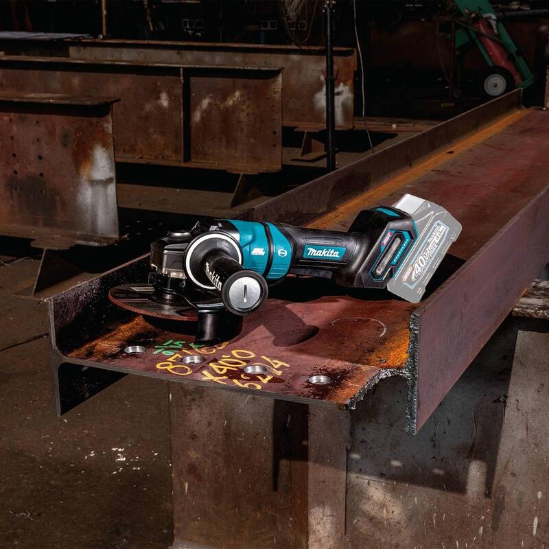 Amoladora angular inalámbrica Makita 40-Volt Maximum XGT sin escobillas de 4-1/2/6 pulgadas con interruptor de paleta, freno eléctrico, herramienta únicamente - GAG14Z