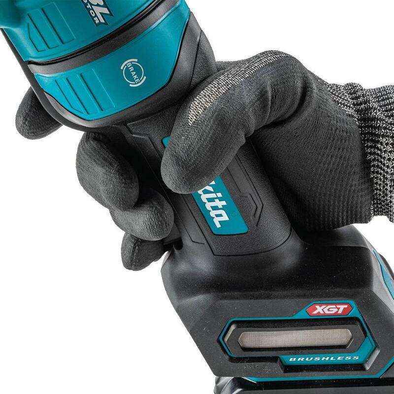 Amoladora angular inalámbrica Makita 40-Volt Maximum XGT sin escobillas de 4-1/2/6 pulgadas con interruptor de paleta, freno eléctrico, herramienta únicamente - GAG14Z