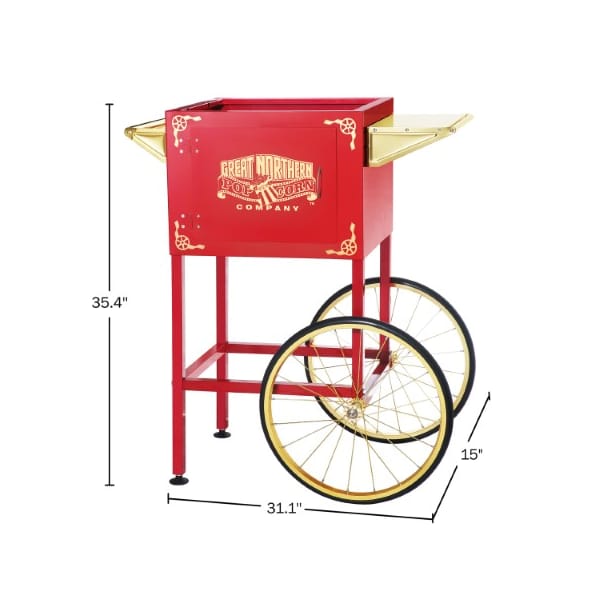 Great Northern Popcorn Great Northern Popcorn Machine Cart- Red Roosevelt Replacement Cart for 8 Ounce Poppers - 254315MPK