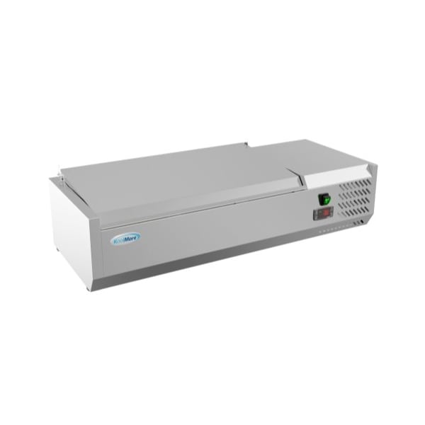 Koolmore 40" Refrigerated Countertop Condiment Prep Rail Sandwich Prep Station - SCDC-3P-SG