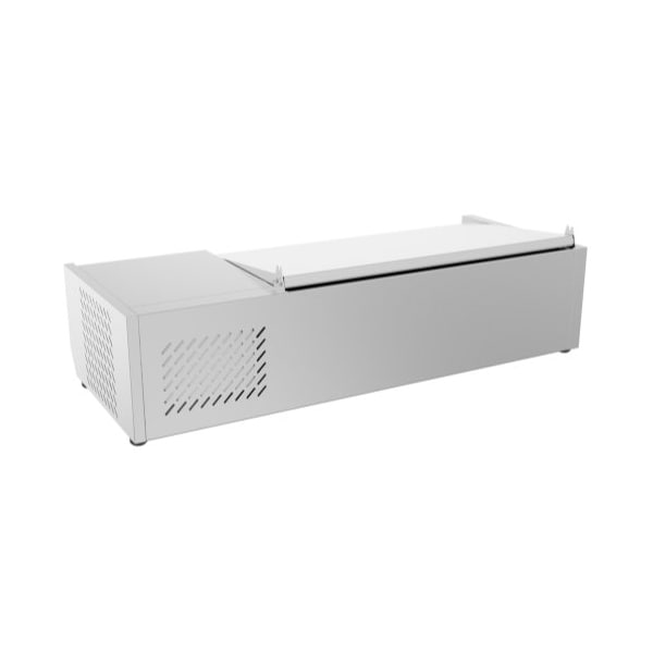 Koolmore 40" Refrigerated Countertop Condiment Prep Rail Sandwich Prep Station - SCDC-3P-SG