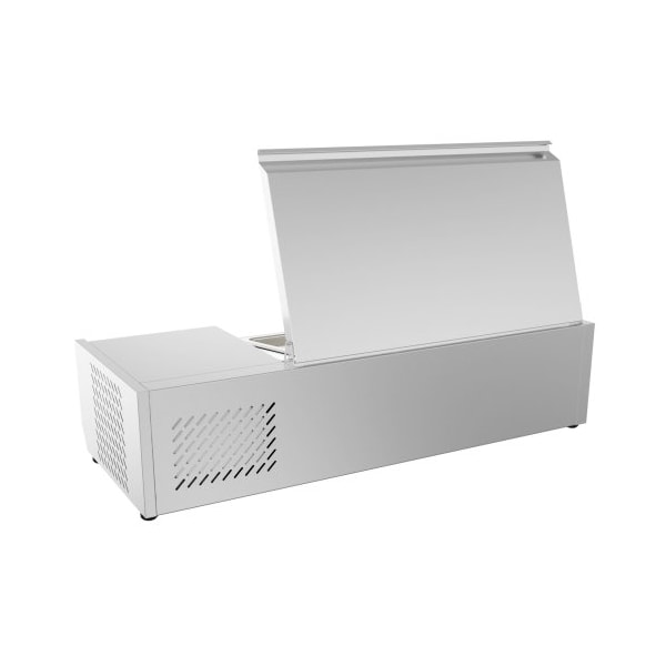 Koolmore 40" Refrigerated Countertop Condiment Prep Rail Sandwich Prep Station - SCDC-3P-SG