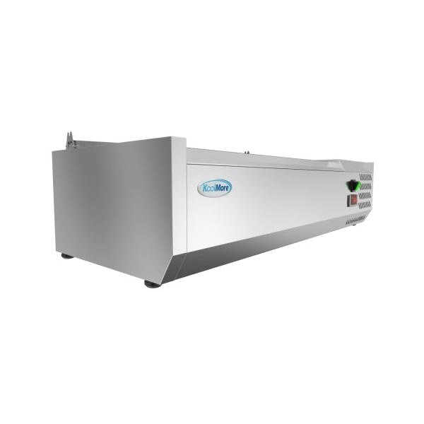 Koolmore 40" Refrigerated Countertop Condiment Prep Rail Sandwich Prep Station - SCDC-3P-SG